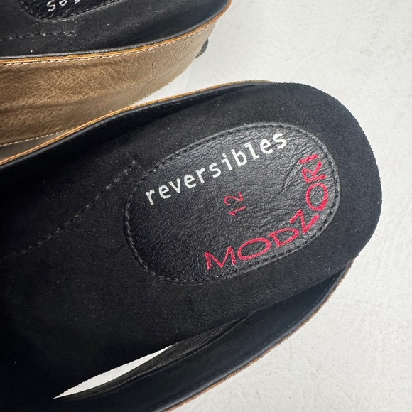 Modzori Olivia reversible Black and Tan Women's Wedge Sandals size 12 - Picture 4 of 8